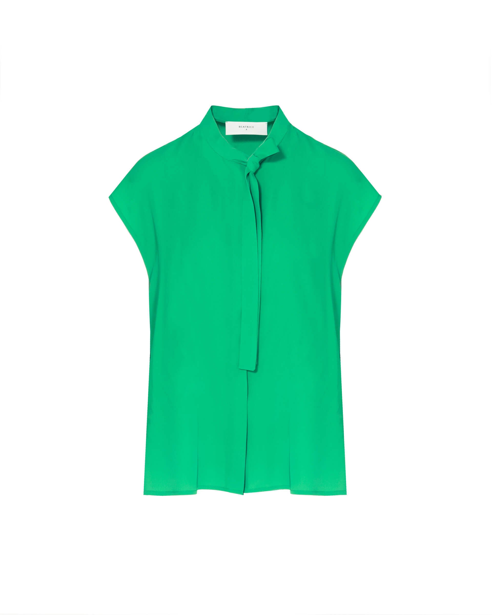 blusa de crepe misto de seda verde