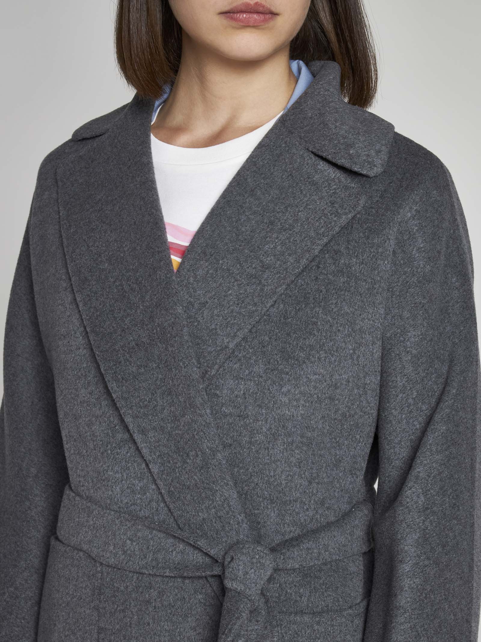 medium grey pure wool coat