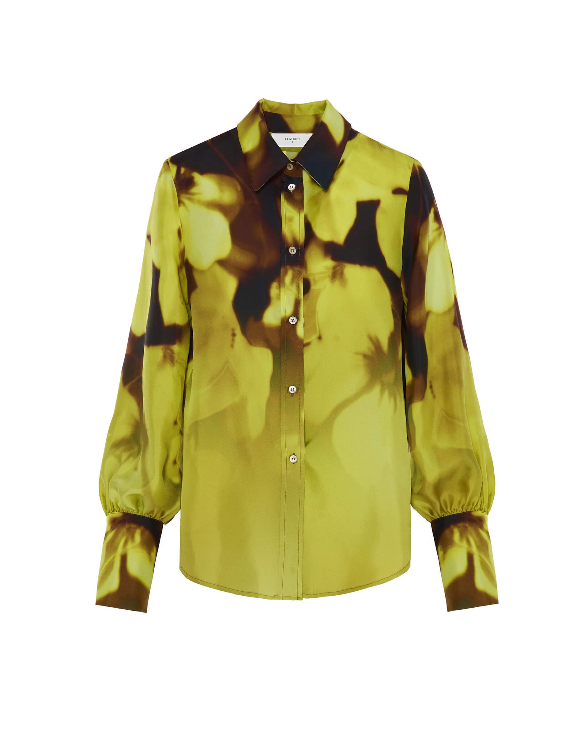 lime silk shirt