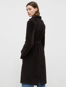 brown alpaca & wool coat