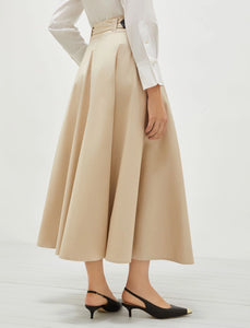 sand jacquard skirt