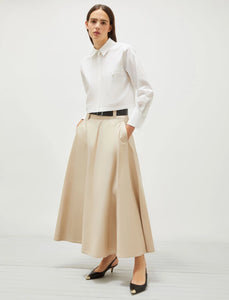 sand jacquard skirt