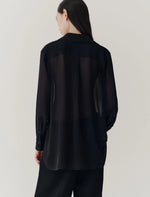 Load image into Gallery viewer, black Georgette shirt
