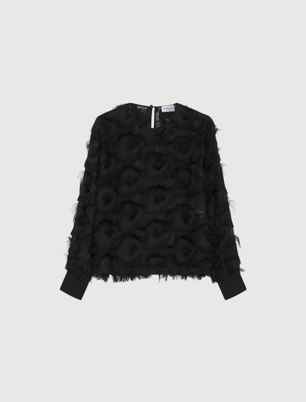 black fil coupé blouse