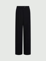 Load image into Gallery viewer, black relaxed-fit envers satin trousers
