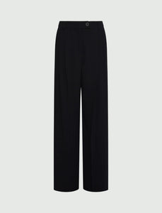 black relaxed-fit envers satin trousers