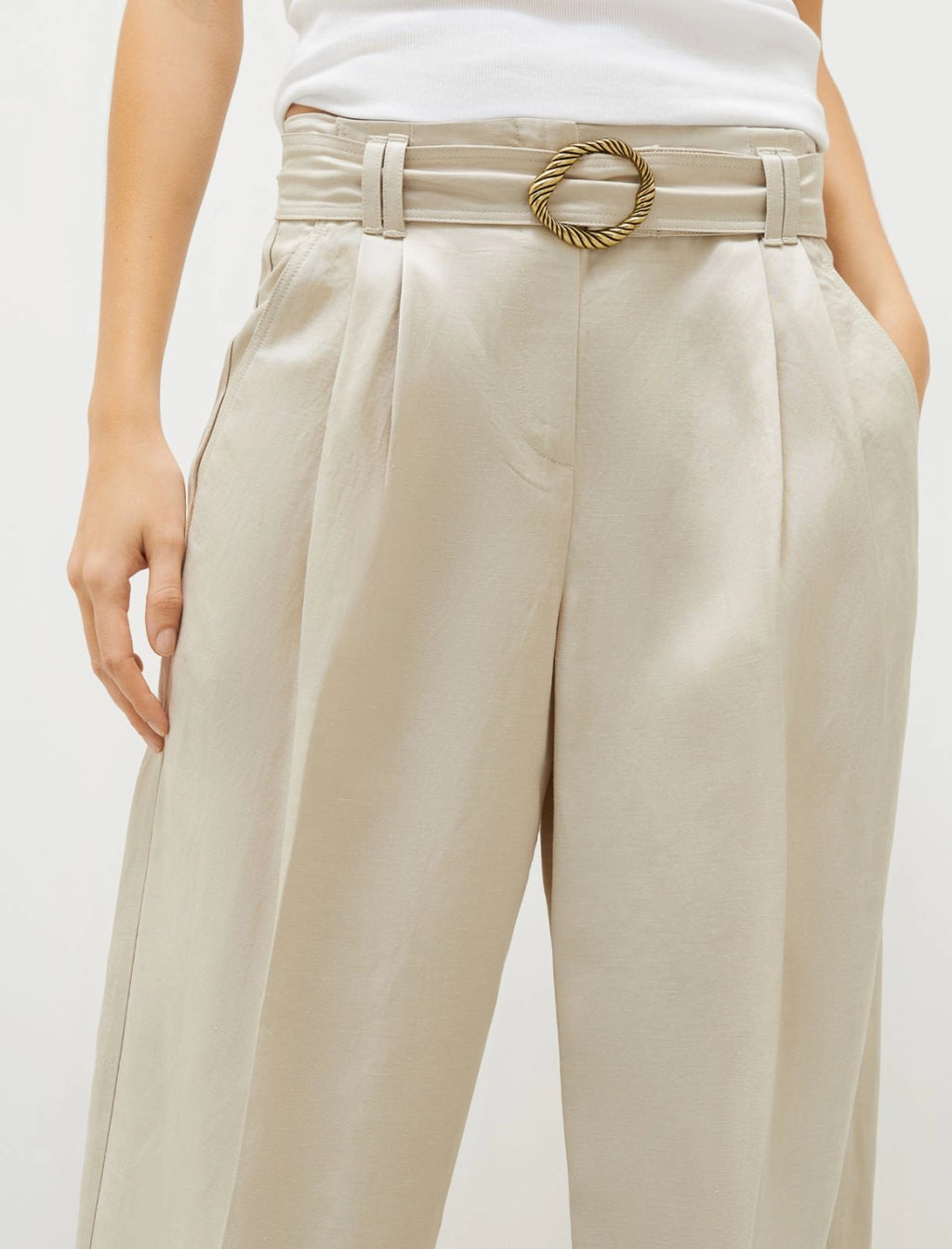 sand flowing straight trousers