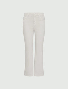 wool white flared jeans