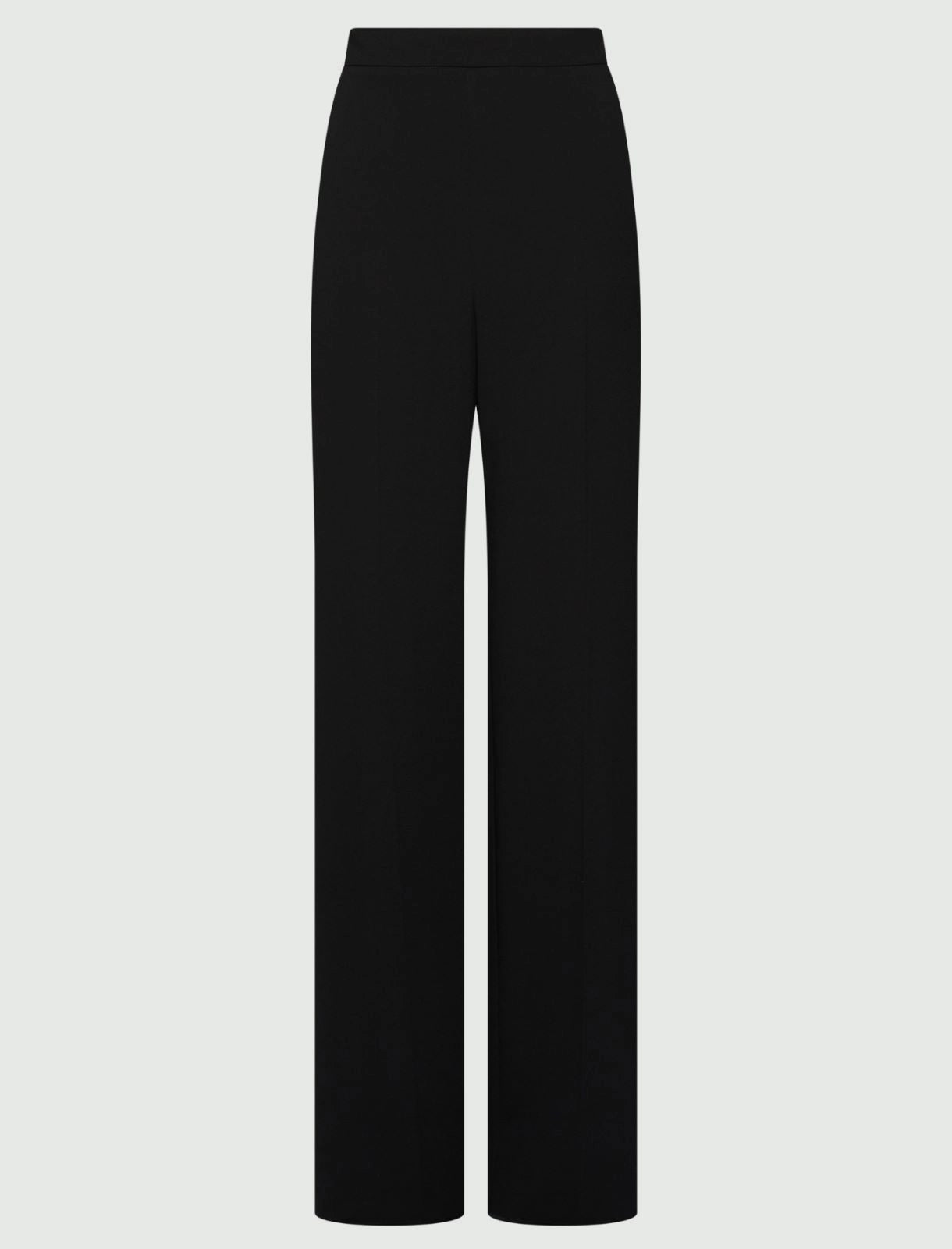 black straight trousers