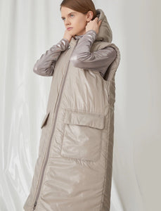 turtledove long reversible gilet