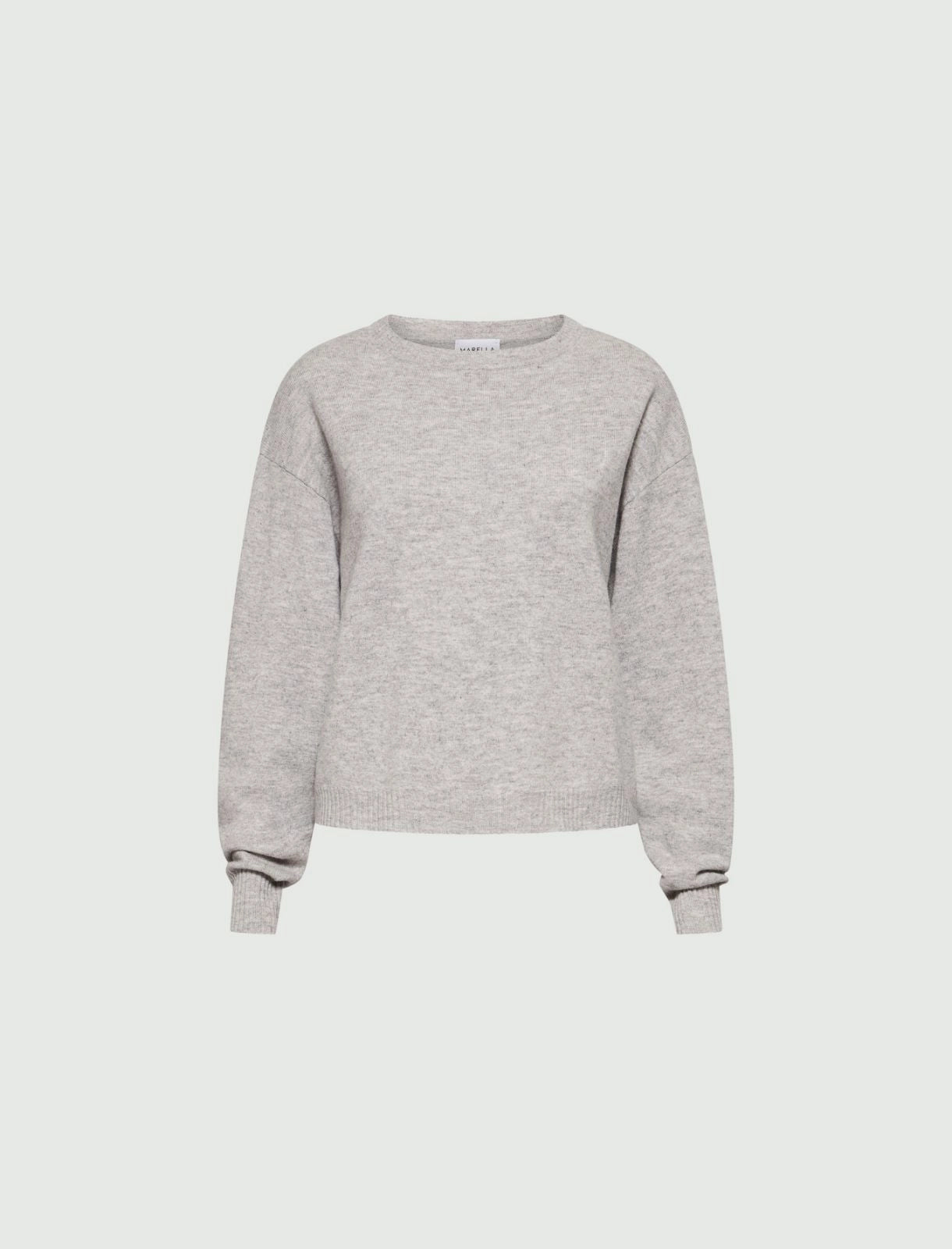 light grey pure wool sweater