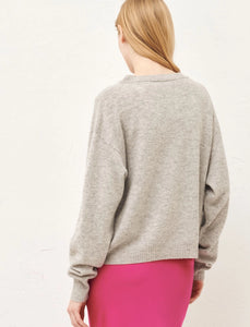 light grey pure wool sweater