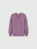 Carregar imagem no visualizador da galeria, lilac V-neck sweater
