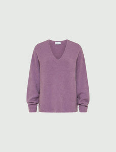 lilac V-neck sweater