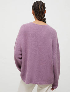 lilac V-neck sweater