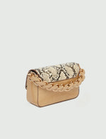 Load image into Gallery viewer, bag with reptile-print flap detail
