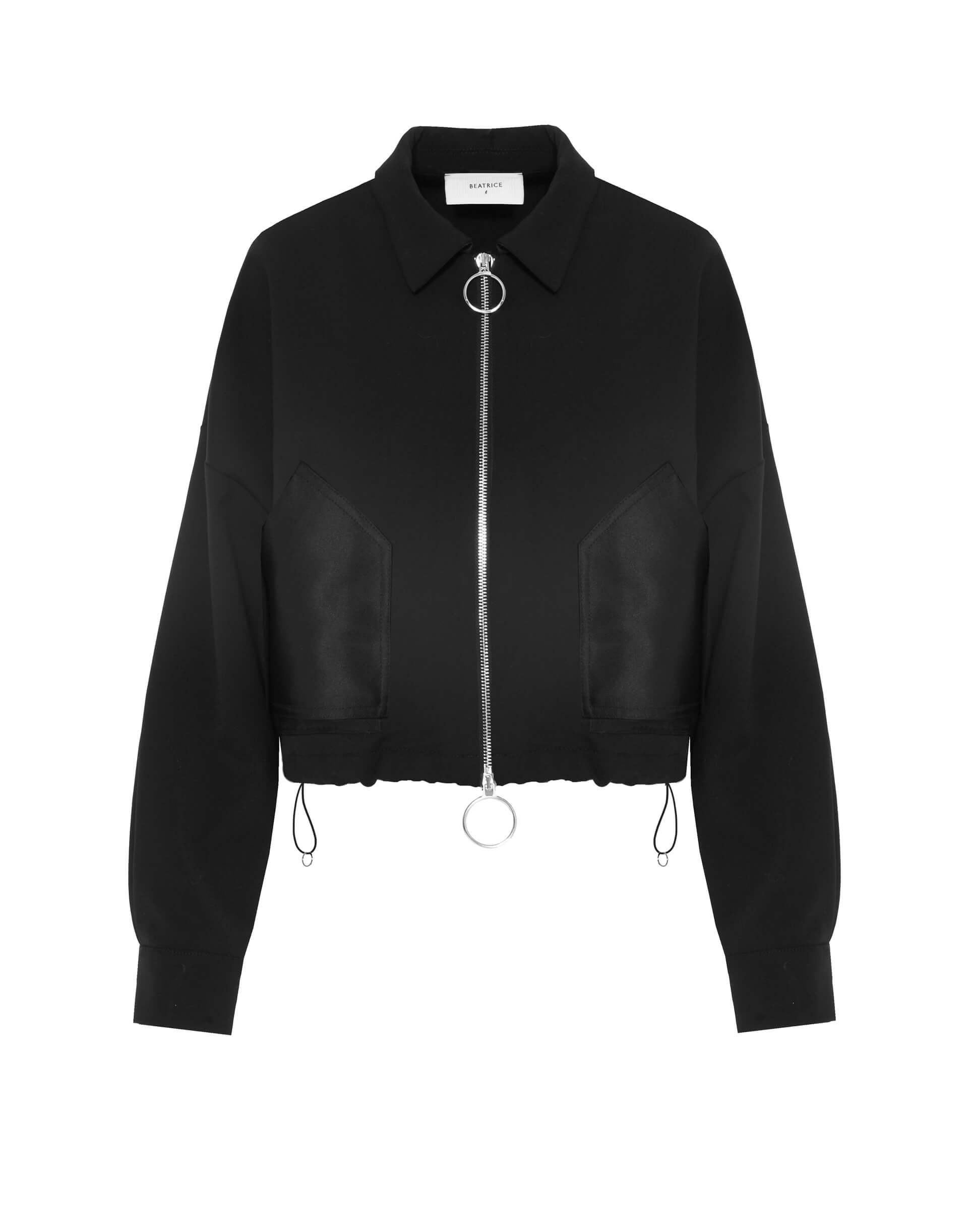 black bomber jacket