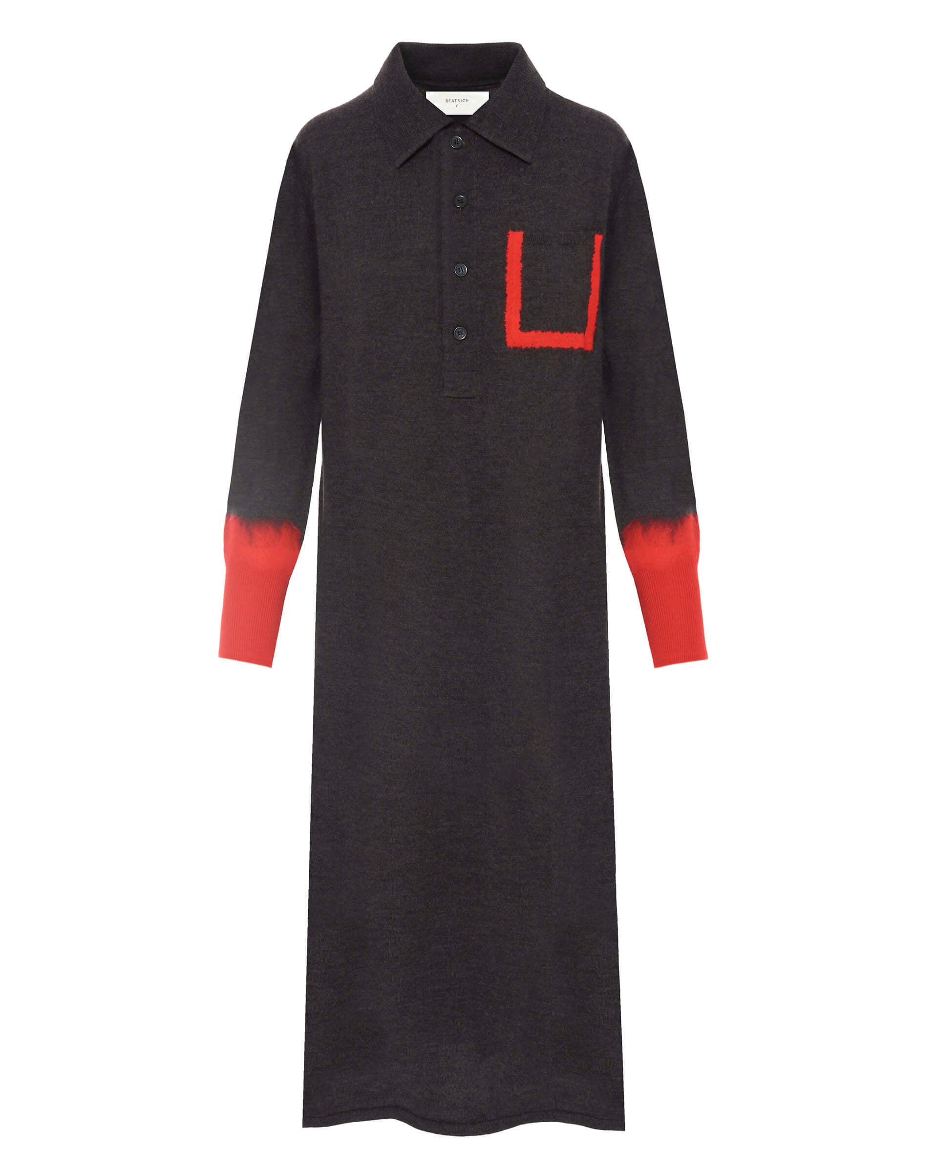 licorice knit polo dress