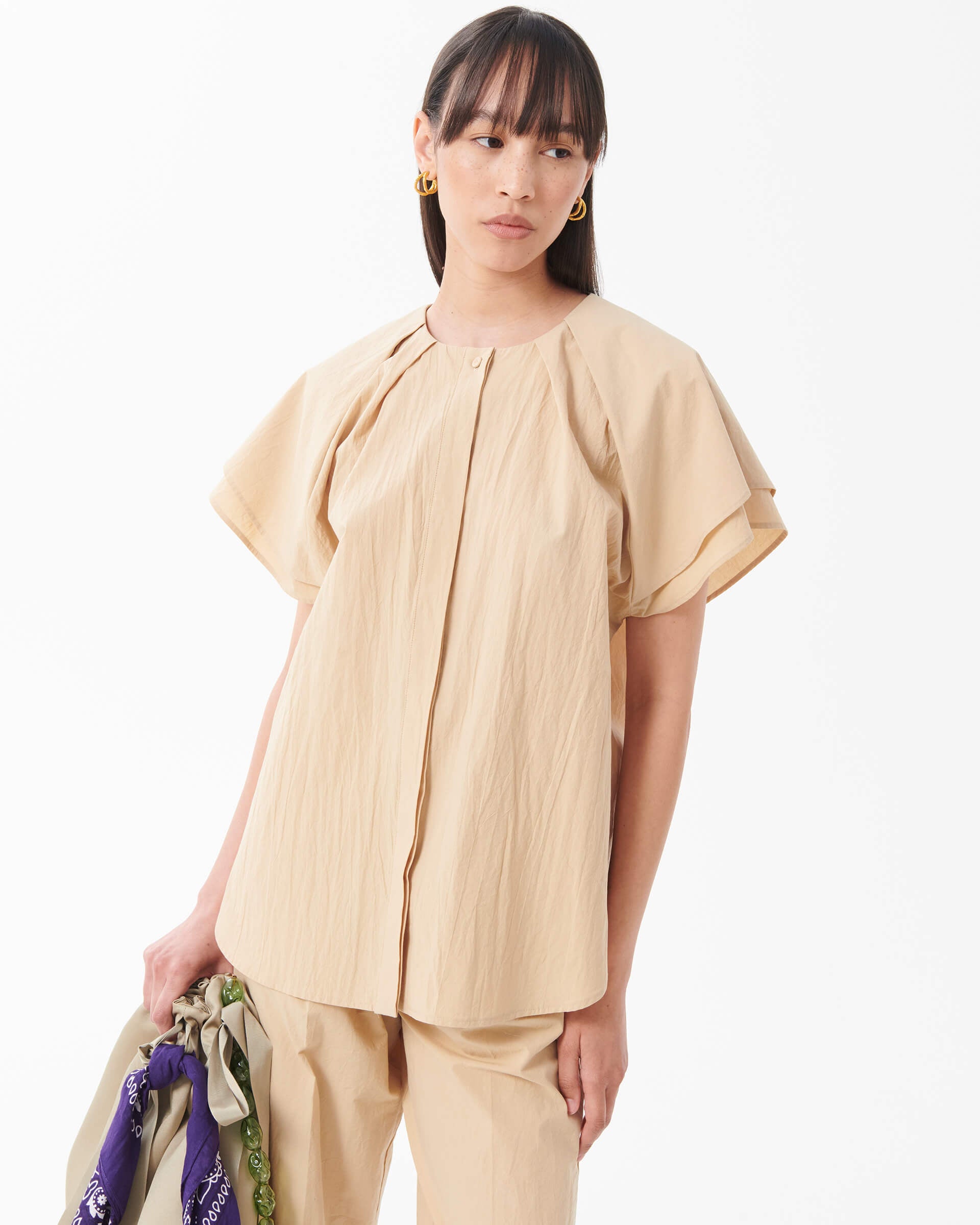 desert mist shirt with raglan voluminous