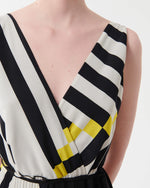 Load image into Gallery viewer, tricolore geometric pleated dress
