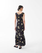 Load image into Gallery viewer, black printed long dress
