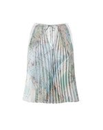 Load image into Gallery viewer, opal blue pleated &amp; printed top
