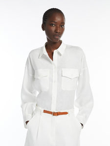 white light linen shirt