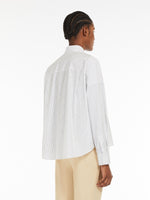 Load image into Gallery viewer, navy cotton poplin shirt
