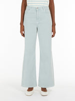 Carregar imagem no visualizador da galeria, pastel green drill wide-leg trousers
