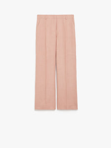 pink linen canvas trousers