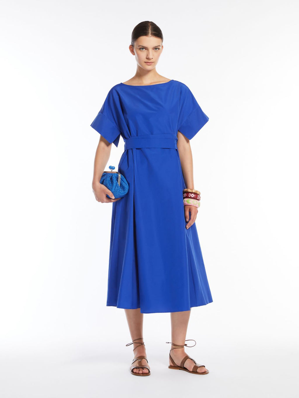 cornflower blue midi dress