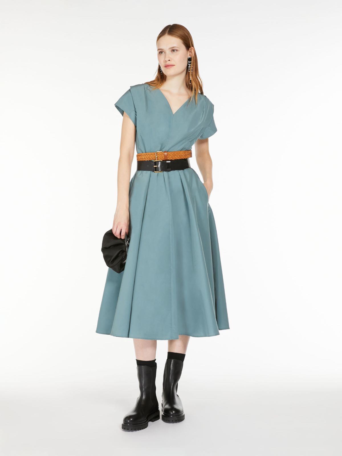 avio midi taffeta dress