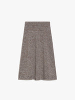 Carregar imagem no visualizador da galeria, dark brown flared wool skirt
