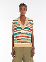 Load image into Gallery viewer, biscuit cotton yarn gilet
