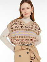 Load image into Gallery viewer, camel alpaca and wool gilet
