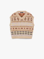 Load image into Gallery viewer, camel alpaca and wool gilet
