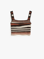 Carregar imagem no visualizador da galeria, white zebra yarn vest top
