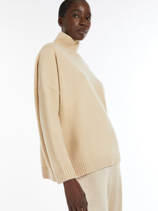 sand wool high-neck sweater