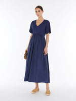 Load image into Gallery viewer, navy long wide jersey dress
