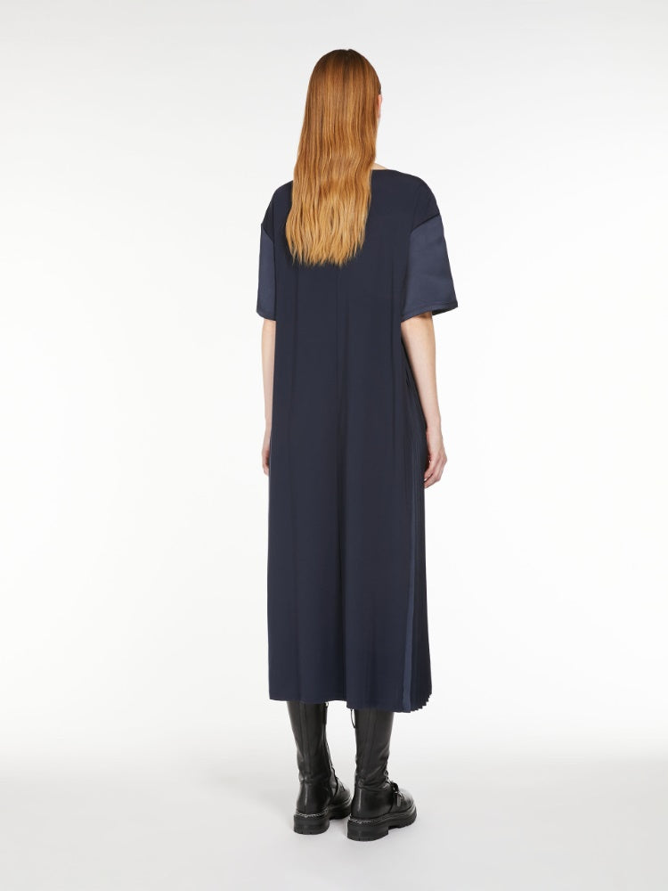 navy fluid jersey dress