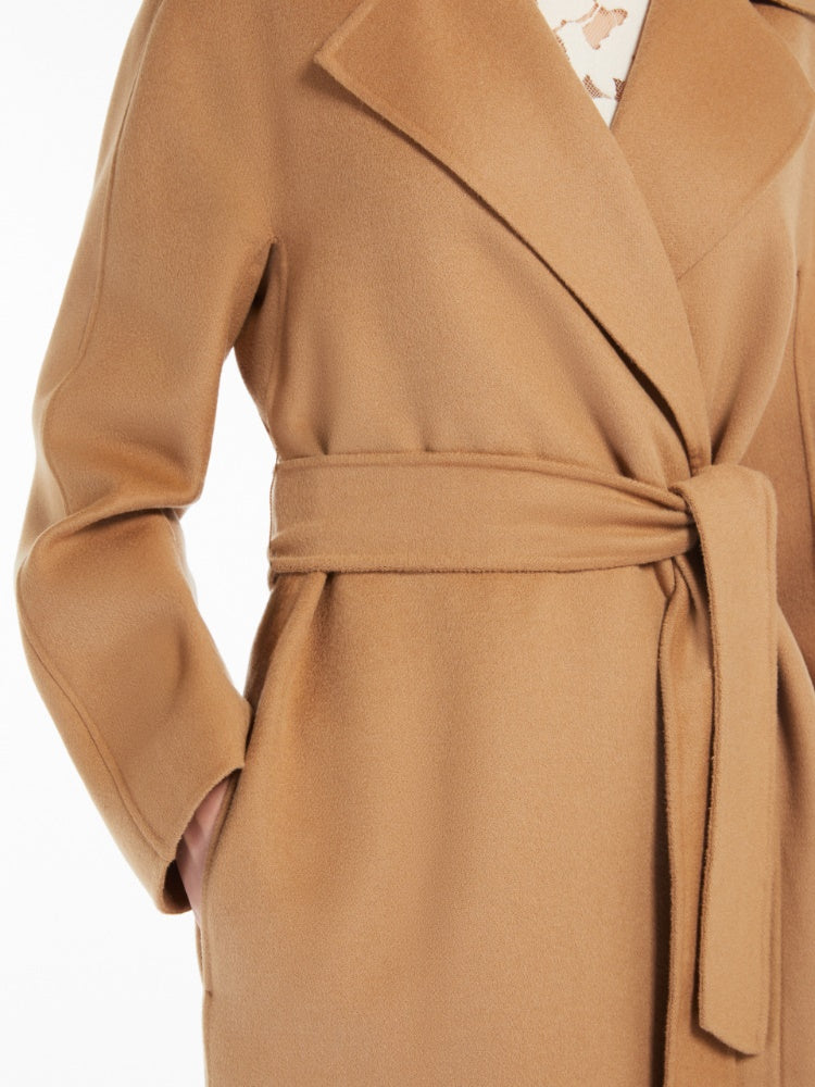 camel wrap coat