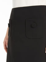 Load image into Gallery viewer, black cady mini skirt
