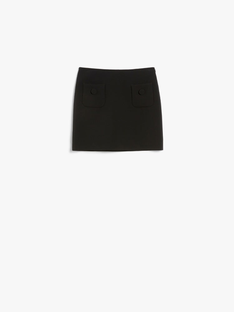 black cady mini skirt