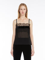 Load image into Gallery viewer, black chantilly lace top
