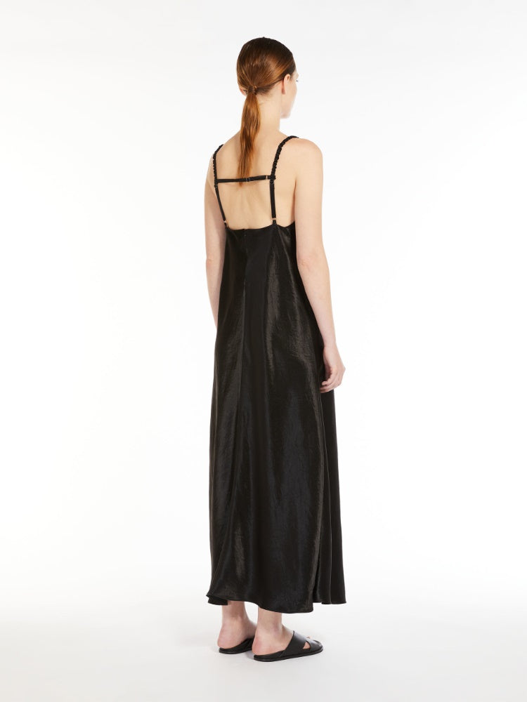 black satin distinctive dress