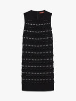 Carregar imagem no visualizador da galeria, black embroidered cady boxy dress
