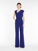 Carregar imagem no visualizador da galeria, blue purple draped cady jumpsuit
