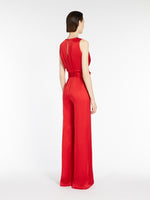 Load image into Gallery viewer, red sleeveless jumpsuit in cady
