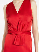 Load image into Gallery viewer, red sleeveless jumpsuit in cady
