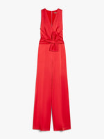 Load image into Gallery viewer, red sleeveless jumpsuit in cady
